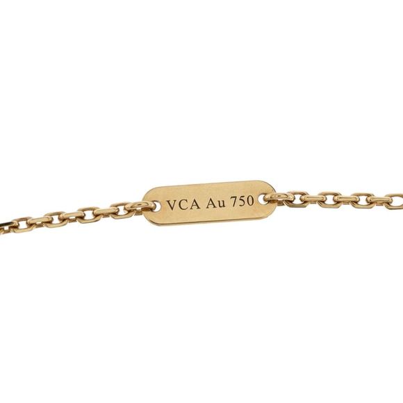 Van Cleef & Arpels Vintage Alhambra Pendant Necklace 18K Yellow Gold and Mother - Picture 4 of 4